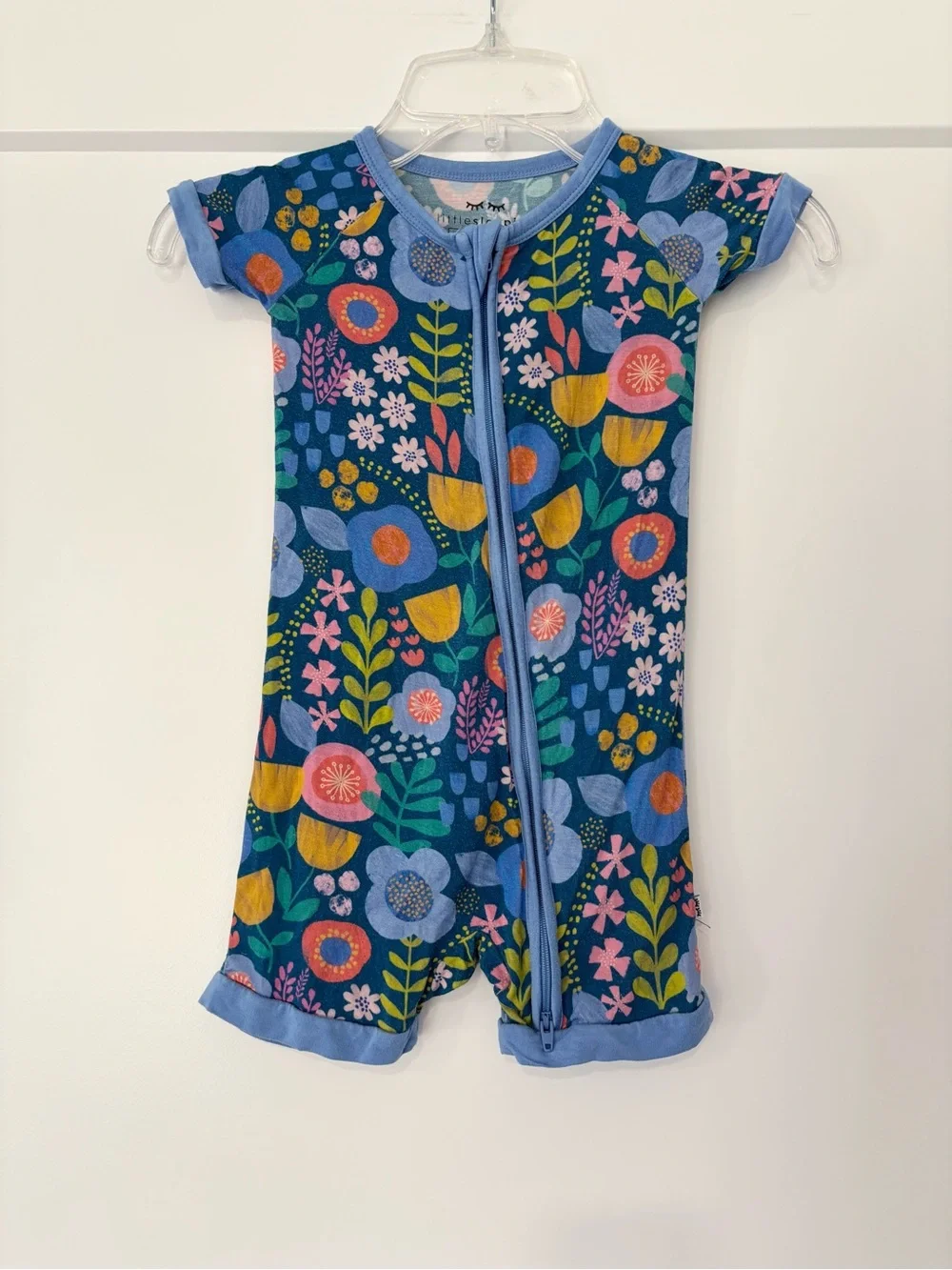 Little sleepies Folk Floral Shorty Zippy  Size 2T